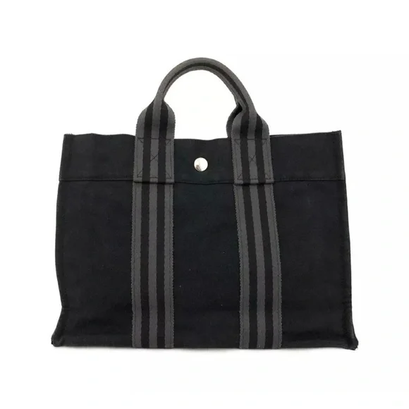Hermes Black Canvas Tote PM Mini Size - Picture 3 of 12